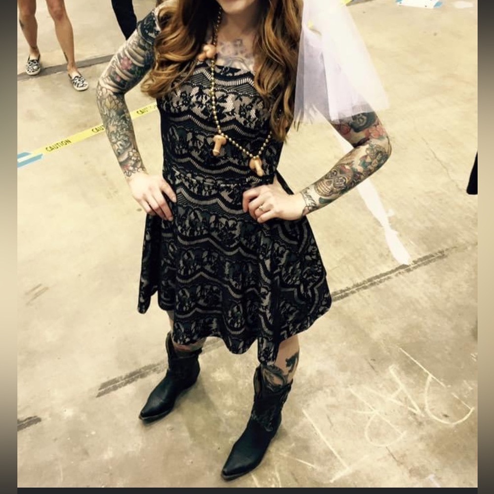 Black Lace Cocktail Dress
